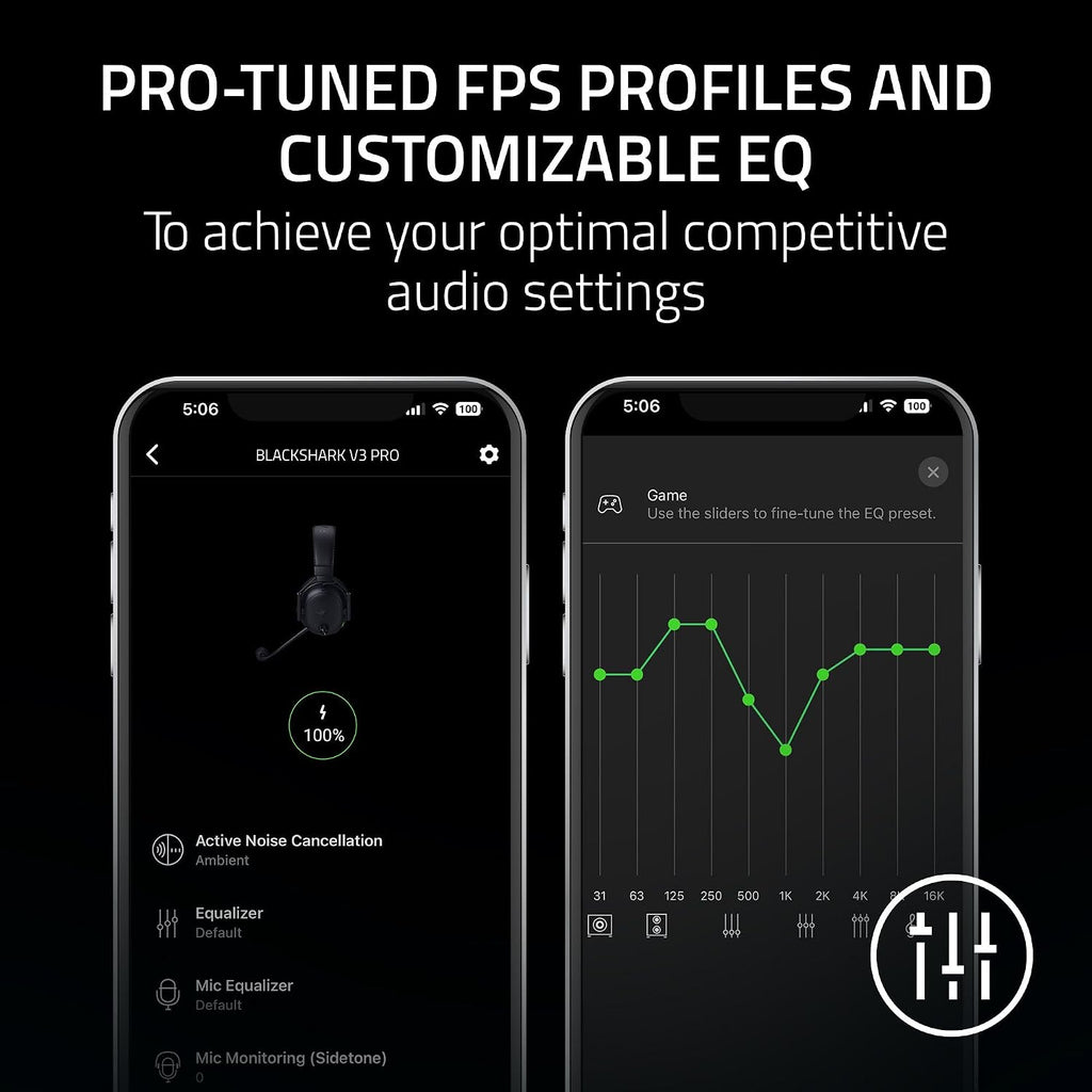 Razer BlackShark V3 Pro Wireless ANC Gaming Headset for Xbox: Full Band Mic - 50mm Drivers - 2.4 GHz, Bluetooth, USB, 3.5mm - Works with PC, Mac, PS5, Nintendo Switch - Long Battery Life - Black