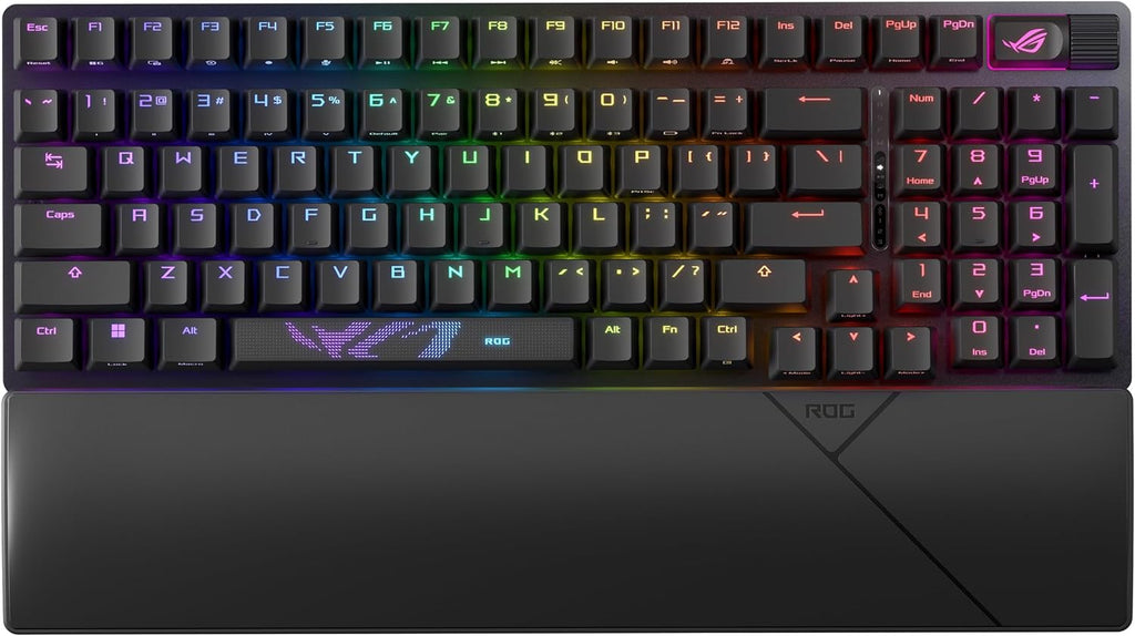 ASUS ROG Strix Scope II 96 Wireless Gaming Keyboard & ROG Spatha X Wireless Gaming Mouse (Magnetic Charging Stand