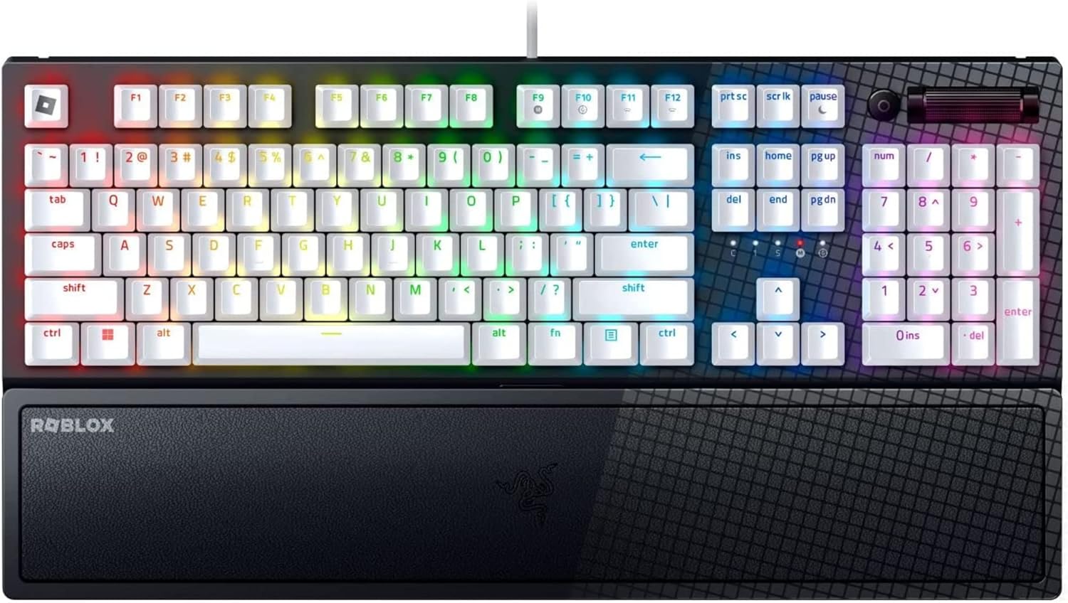 Razer BlackWidow V3 Mechanical Gaming Keyboard: Green Mechanical Switches - Tactile & Clicky - Chroma RGB Lighting - UV-Coated ABS Keycaps - Programmable Macros - Roblox Edition