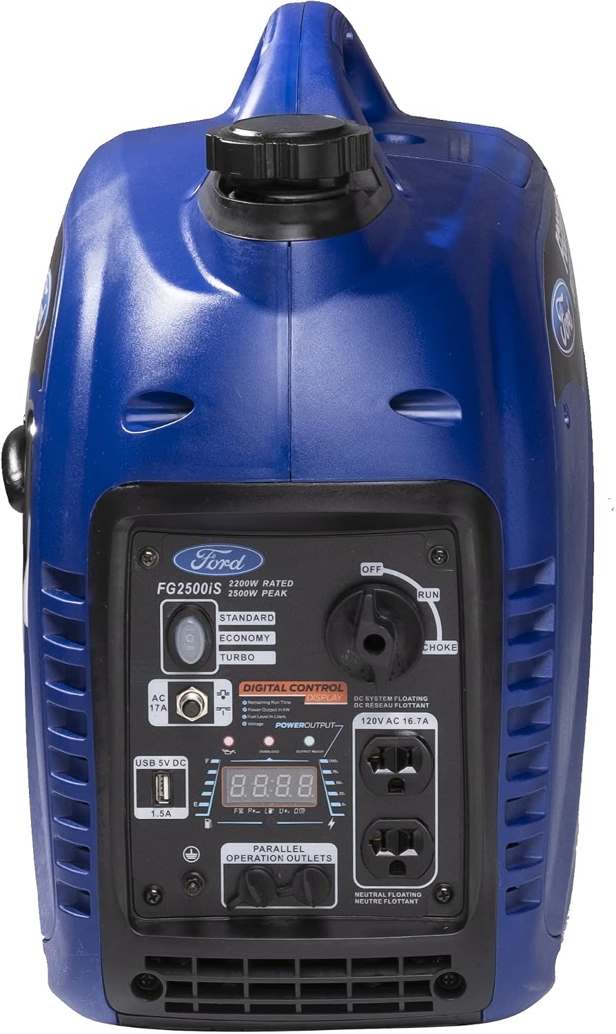 Ford 2300 Watt Gas Inverter Generator, Small Portable & Quiet, Home Use, Camping, Outdoor, CARB Compliant, Parallel Capability, Built Ford Tough, Generadores De Gasolina Silencioso, FG2300IS
