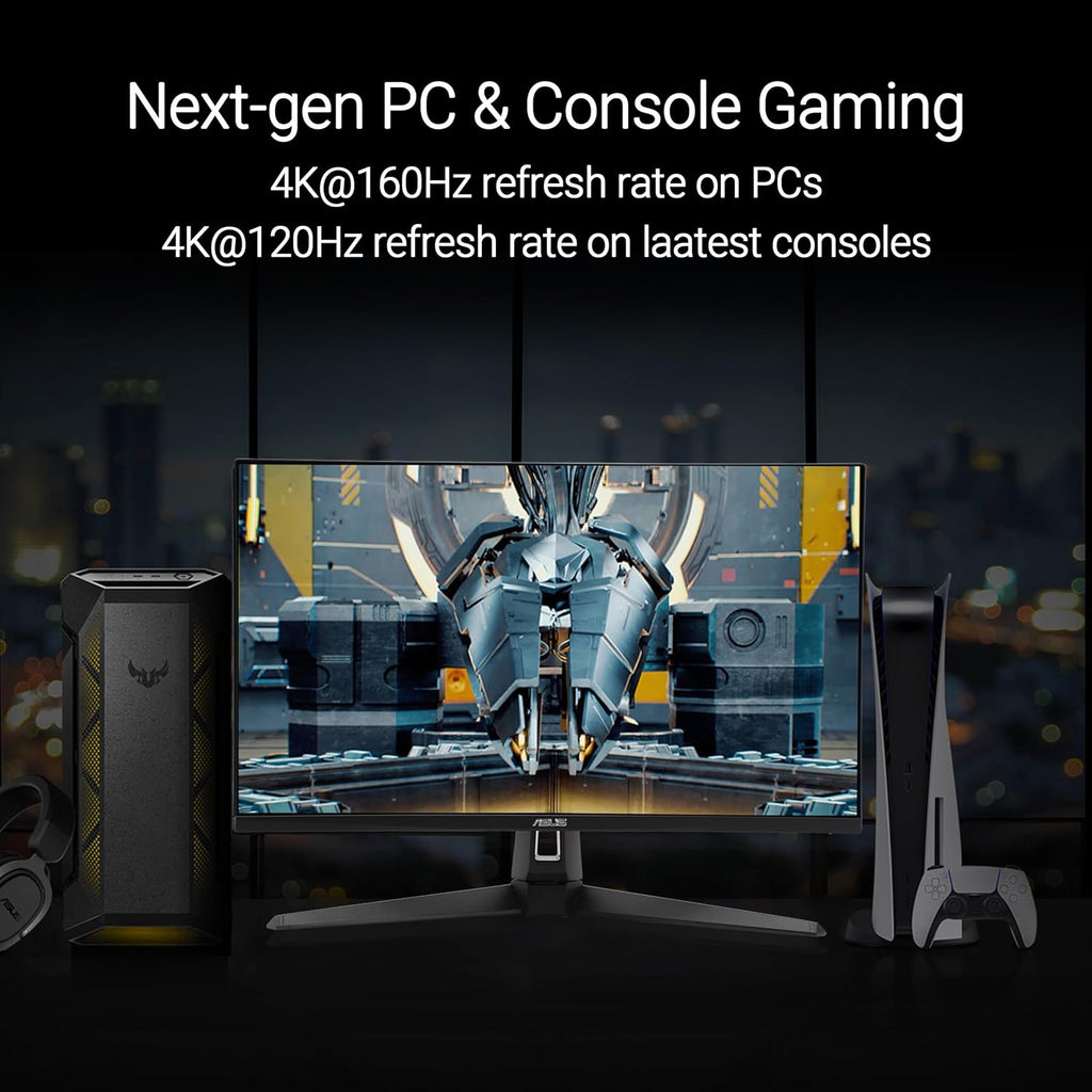 ASUS TUF Gaming 27' 4K HDR Monitor (VG27UQ1A) – 160Hz, 1ms, Extreme Low Motion Blur Sync, NVIDIA G-SYNC Compatible, AMD FreeSync Premium, 95% DCI-P3, DisplayWidget, 3 yr Warranty