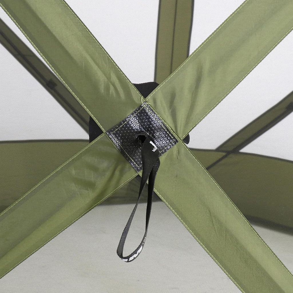 CLAM Quick-Set Pop Up Screen Tent, Traveler, 6 x 6 ft, Instant Setup Green Portable Outdoor Shelter, Compact Bug-Free Canopy Tent for Camping, Fishing, Backyard - Green