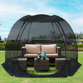 Alvantor® Pop Up Screen House, Outdoor Mosquito Mesh Tent with UV Resistant, Pop Up Canopy Easy Up, Foldable Screen Room for Camping,Backyard, Garden, Patio(Black, 12x12 FT)