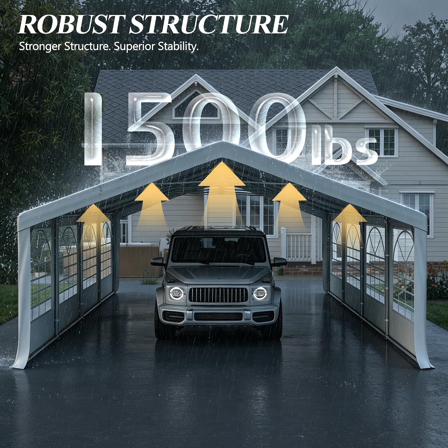 GARTOO 20' x 30' Canopy Party Tent & Carport - Heavy Duty Outdoor Wedding Gazebo with 4 Sand Bags, Event Shelter Canopy for Outdoor Event, Wedding, Birthday Party