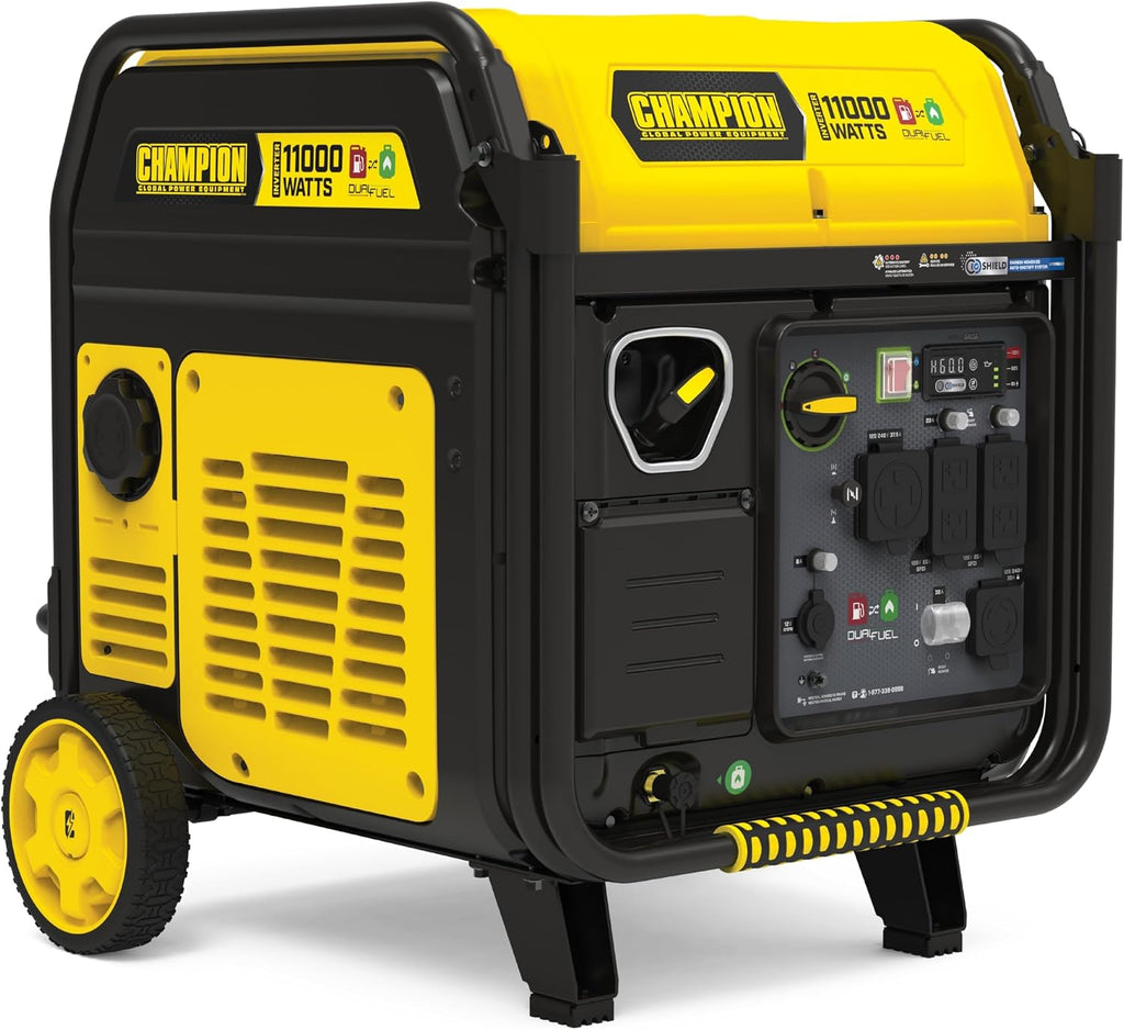 Champion Power Equipment 11,000-Watt Electric Start Dual Fuel Home Backup Portable Inverter Generator with Quiet Technology and CO Shield