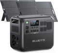 BLUETTI AC200L Solar Generator Kit,2 100W Solar Panels (Ship Separately) Included, 2048Wh LiFePO4 Battery Backup w/ 4 2400W AC Outlets,3600W Power Lifting, Portable Power Station for Camping, Home Use