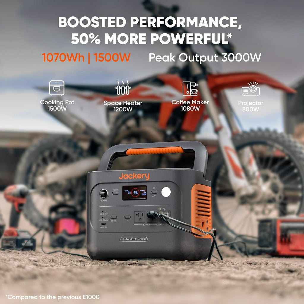 Jackery Explorer 1000 v2 Portable Power Station, 2024 New, Renewed