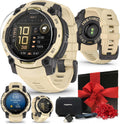 PlayBetter Garmin Instinct 3 Alpine Rush AMOLED (Citrine, 45 mm) Outdoor GPS Smartwatch Gift Box Bundle - Built-in Flashlight, 24/7 Health & Wellness Screen Protectors, Wall Adapter & Case