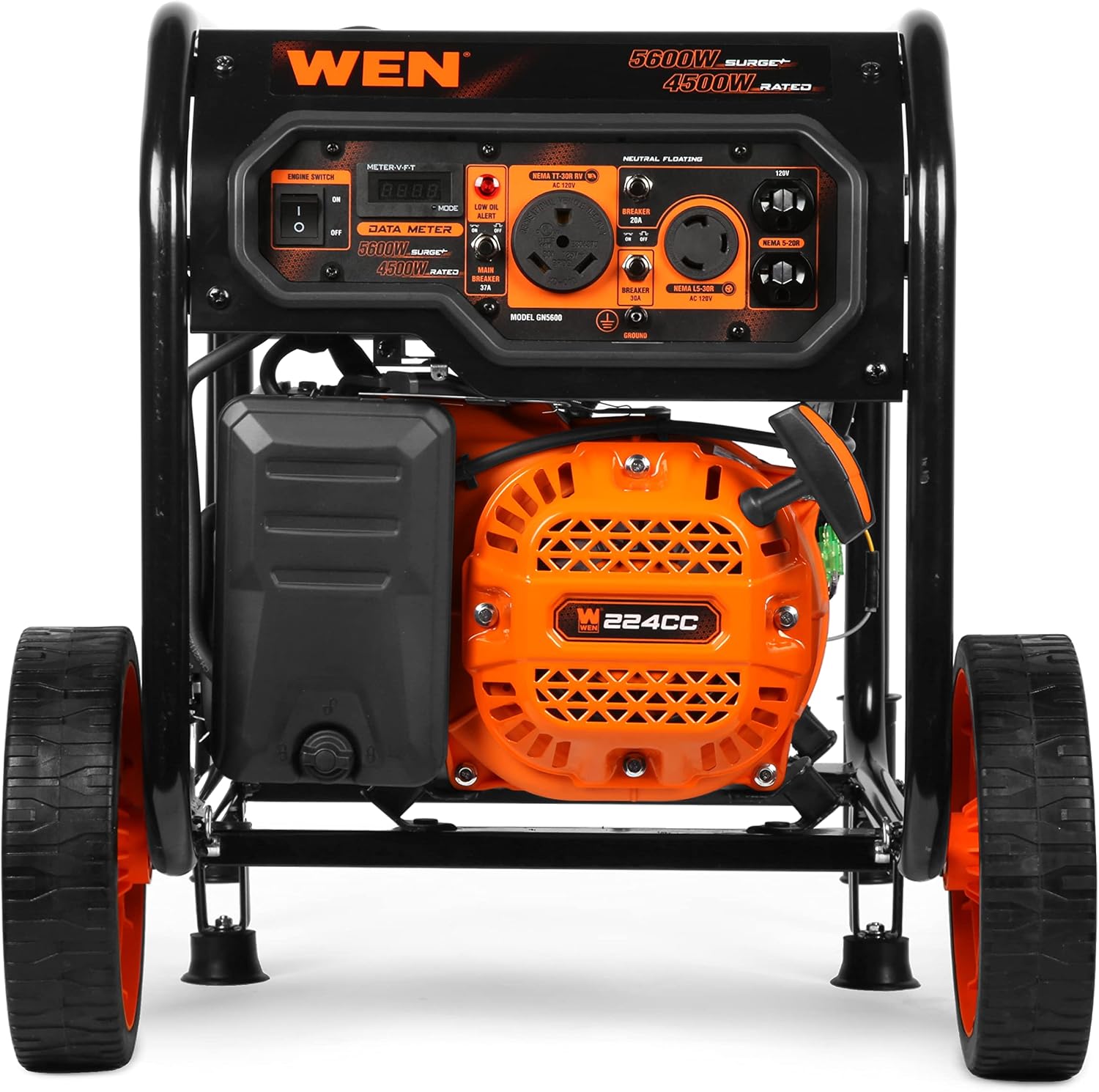 WEN 5600-Watt Portable Generator, 224cc, Transfer-Switch and RV-Ready (GN5600)