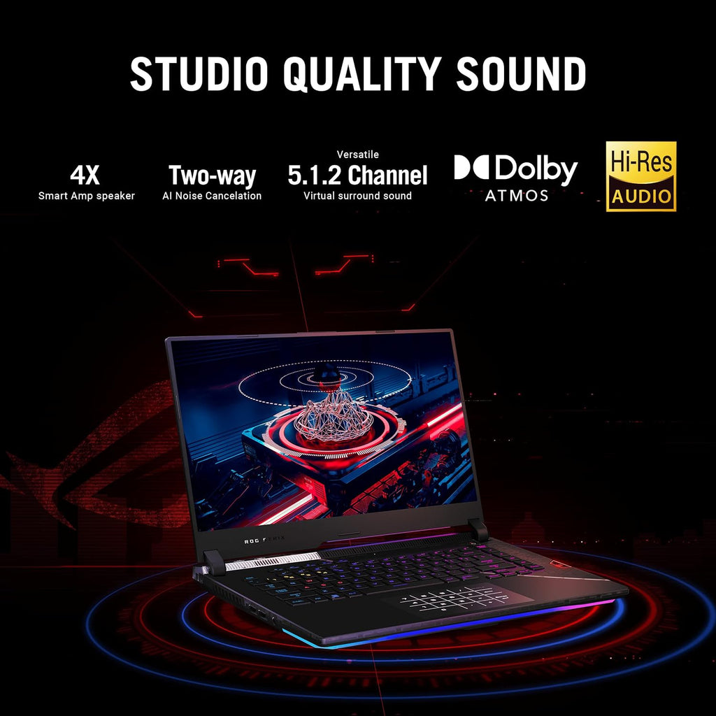 ASUS ROG Strix Scar 15 Gaming Laptop, 15.6â€ 240Hz IPS QHD Display, NVIDIA GeForce RTX 3070 Ti, Intel Core i9 12900H, 16GB DDR5, 1TB SSD, Per-Key RGB Keyboard, Windows 11 Home, G533ZW-AS94Q,Black