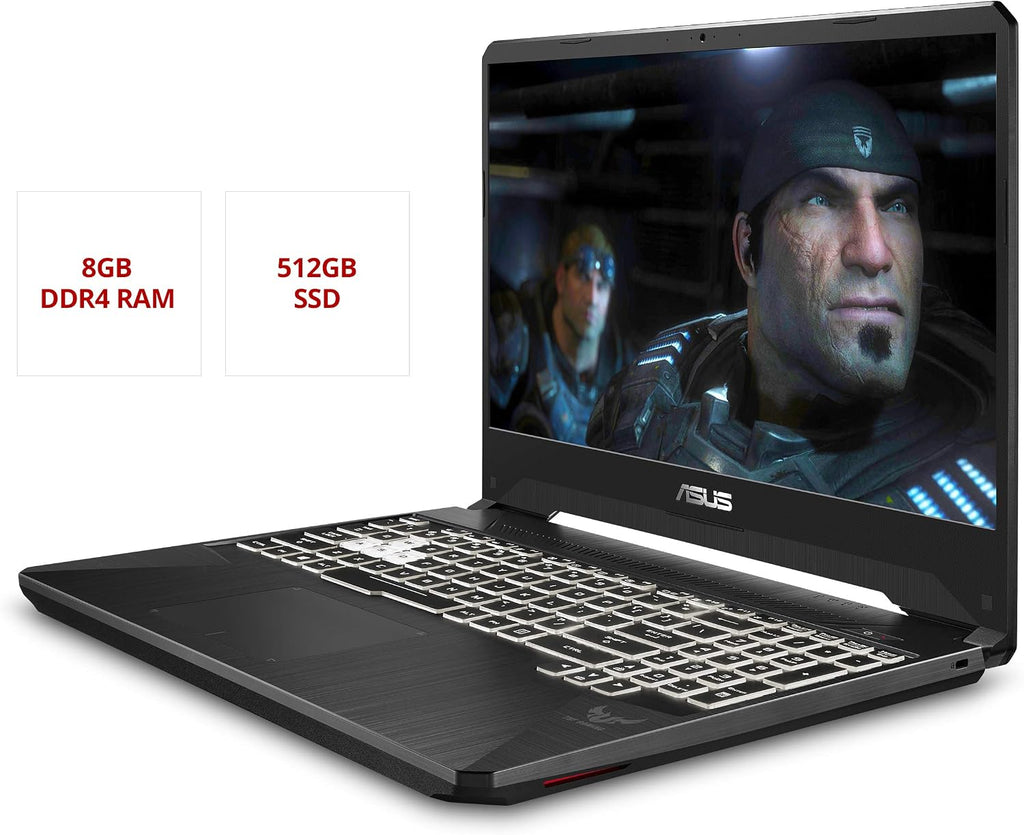 ASUS TUF Gaming Laptop, 15.6' Full HD IPS-Type, Intel Core i5-9300H, GeForce GTX 1650, 8GB DDR4, 512GB PCIe SSD, Gigabit Wi-Fi 5, Windows 10 Home, FX505GT-US52