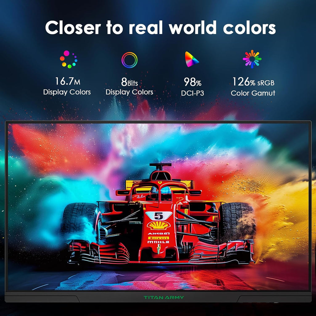 Titan Army 24.5 Inch 240Hz 1440p Gaming Monitor, QHD 2560 x 1440p Fast IPS Panel 1ms GTG Response Time, Adaptive Sync, 126% sRGB HDR, Low Blue Light VESA 100x100, P2510S