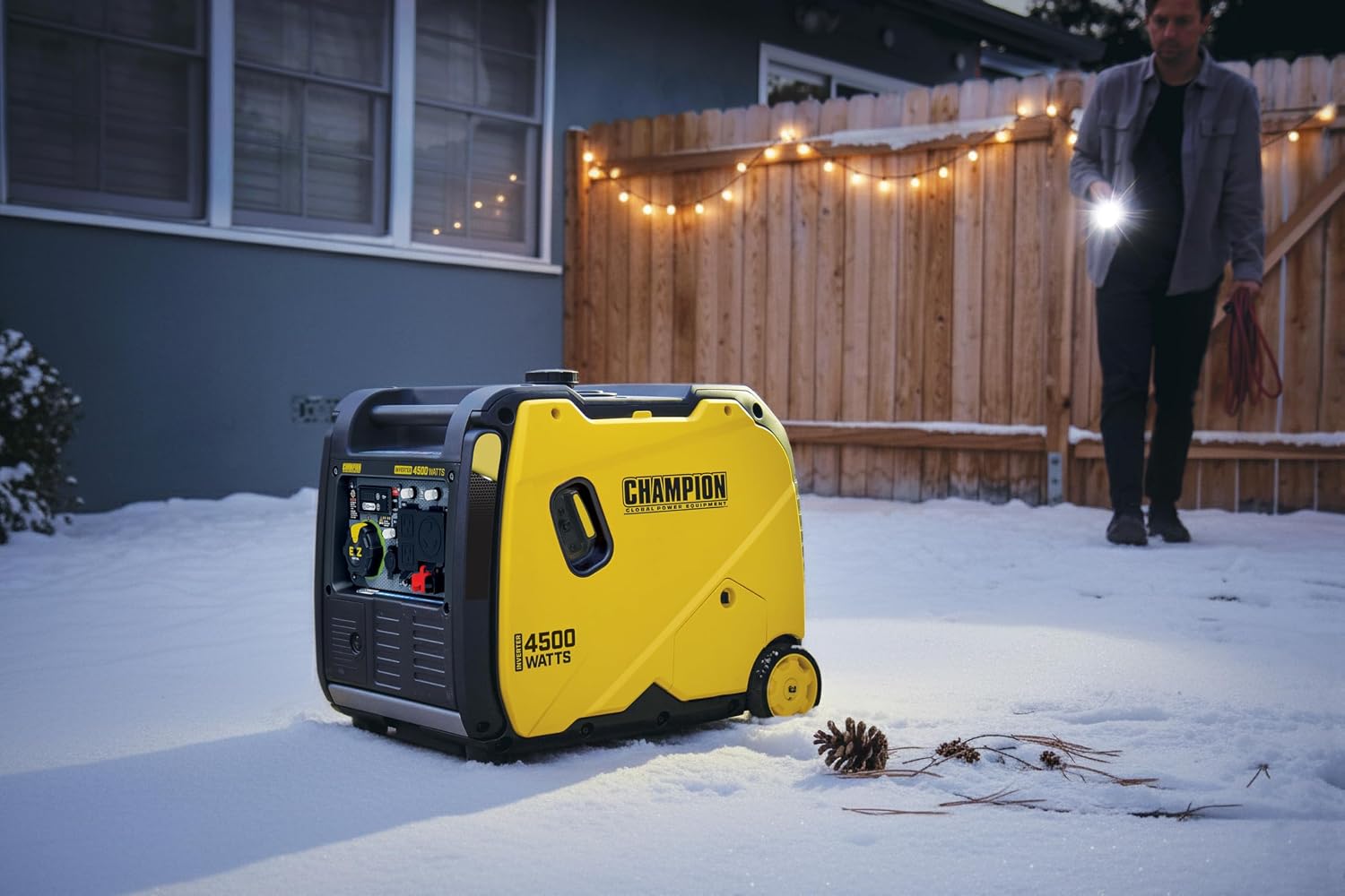 Champion Power Equipment 4500-Watt RV Ready Portable Inverter Generator with Quiet Technology and CO Shield