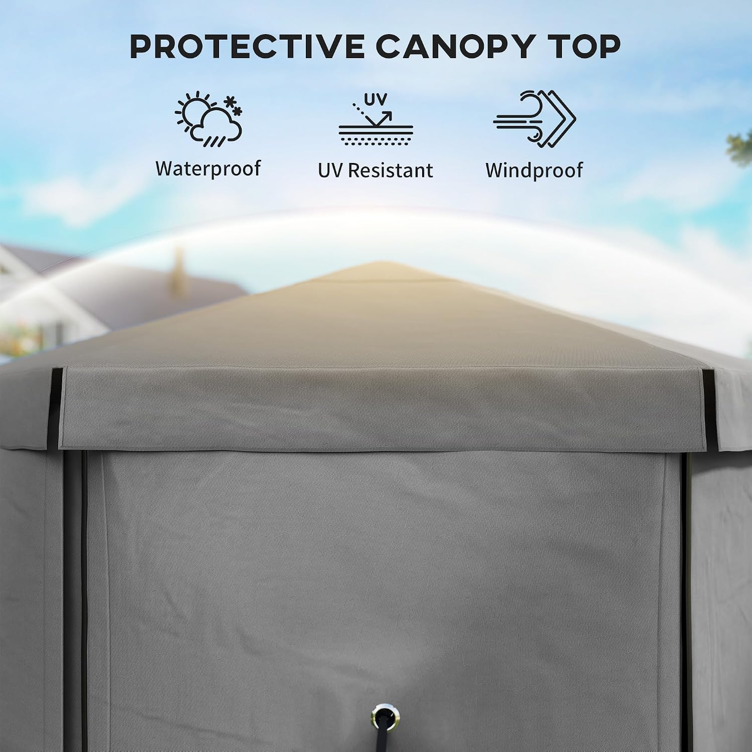 Outsunny 12' x 12' Hexagonal Pop Up Gazebo Tent with 5 Sidewalls, Waterproof Portable Outdoor Canopy Shelter with Curtains, Carry Bag, 5 Ropes, 11 Stakes for Camping, Garden, Patio, Dark Gray