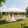 Party Tents Direct 10x20 Weekender West Coast Frame Party Tent, White PVC Canopy with Storage Bag, Professional Grade, No Center Pole, Event Gazebo Pavilion Shelter for Weddings Birthdays and Banquets