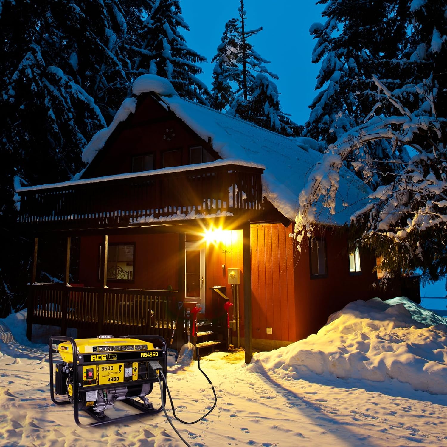 Aceup Energy 4350 Watt Gas Generator for home use, Portable Gas Powered generator 30A Outlet, EPA & CARB Compliant