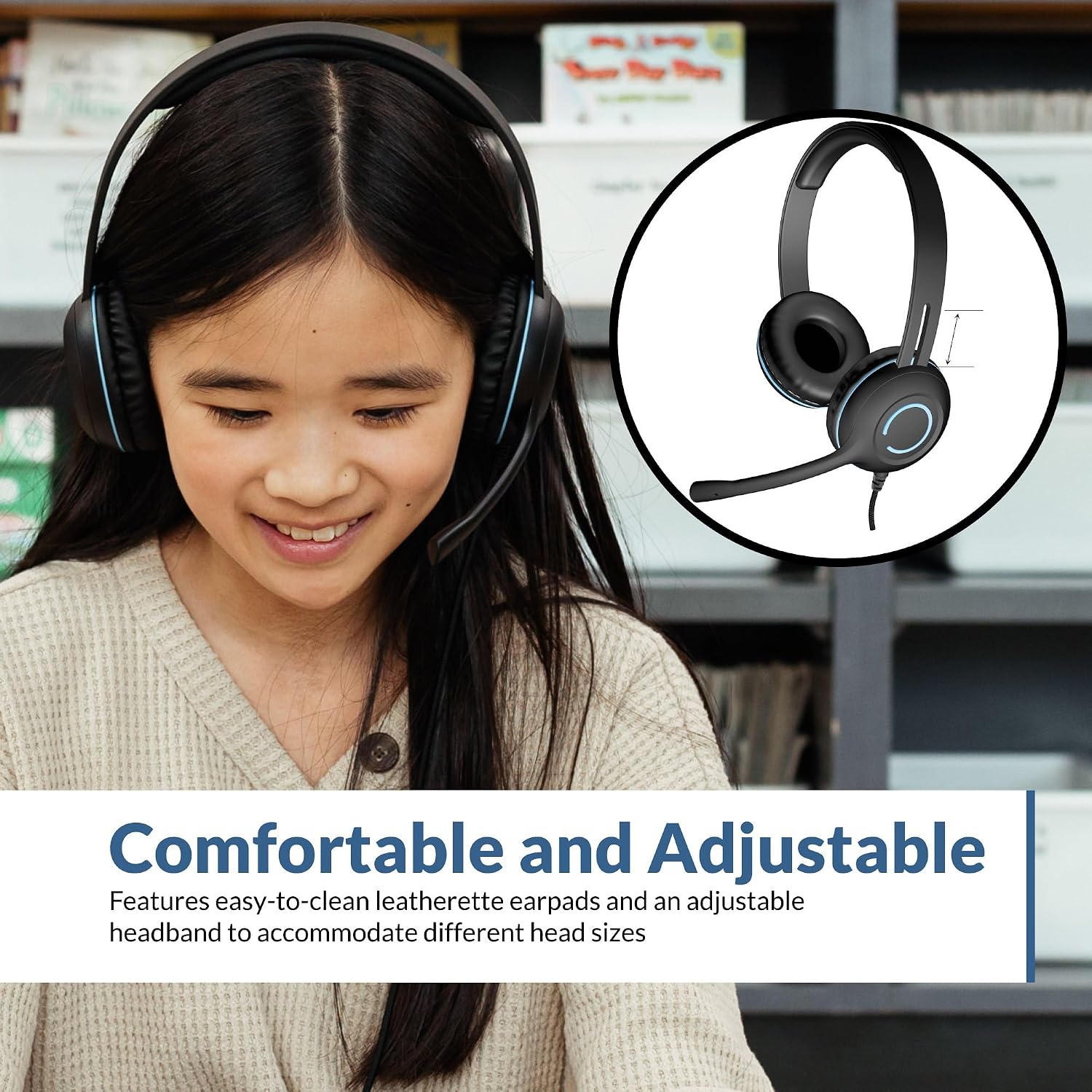 Cyber Acoustics 3.5mm Stereo Headset (AC-5002-10) – Durable, Crisp, and Clear Communication in Classrooms and at Home - 10 Pack