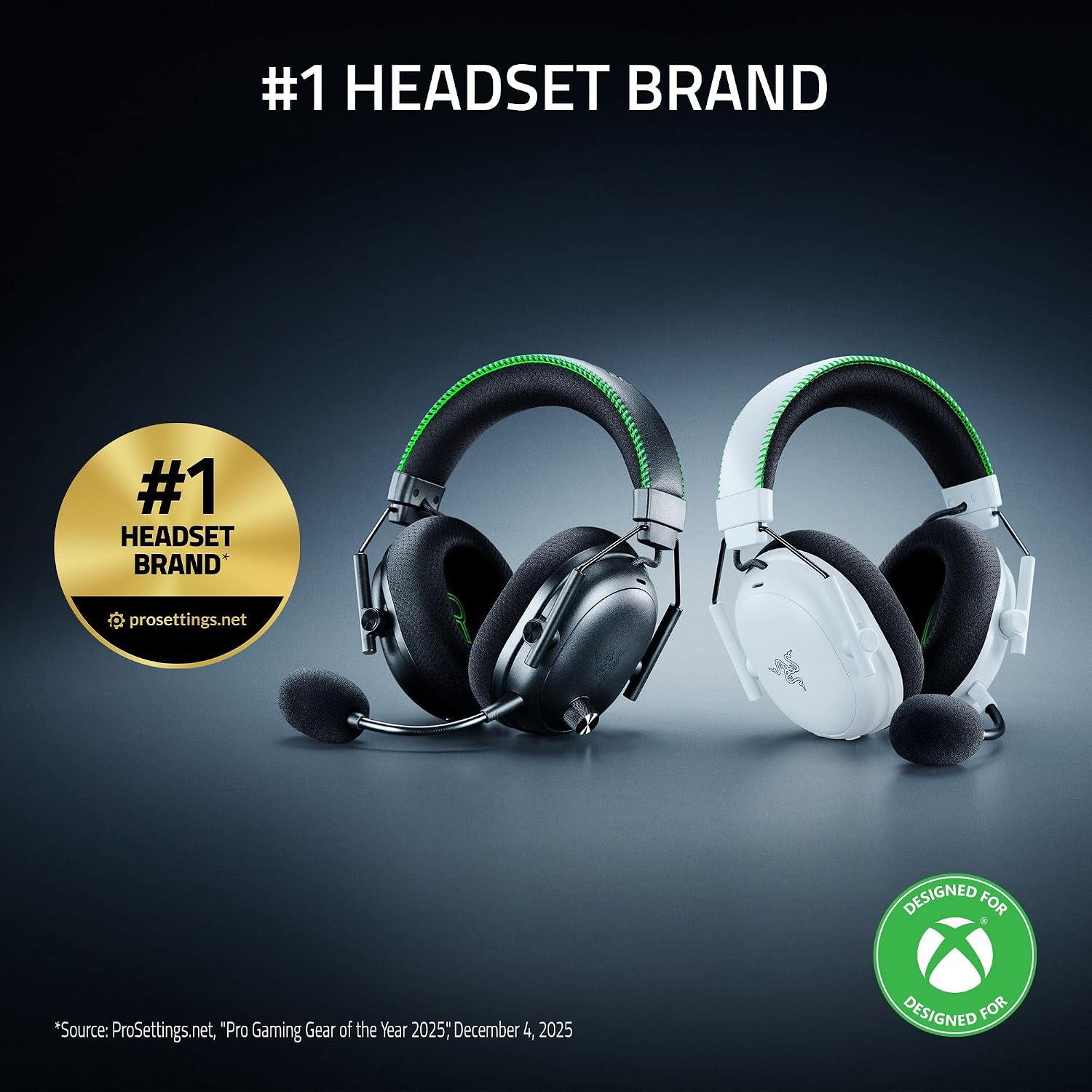 Razer BlackShark V3 Pro Wireless ANC Gaming Headset for Xbox: Full Band Mic - 50mm Drivers - 2.4 GHz, Bluetooth, USB, 3.5mm - Works with PC, Mac, PS5, Nintendo Switch - Long Battery Life - Black