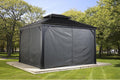 Sojag Grey Curtains for Monaco/Messina/Mykonos/Moreno Gazebos, 10 Ft. X 14 Ft., Spun, Outdoor Shades