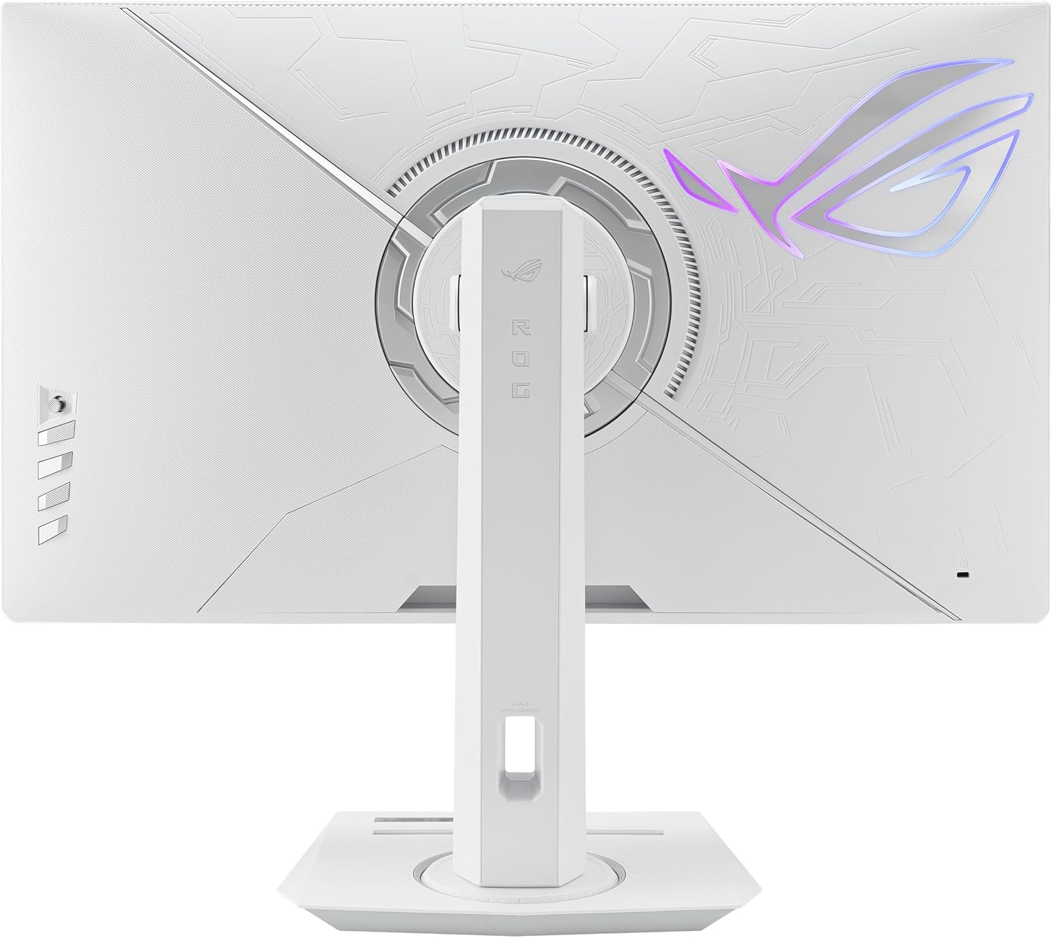 ASUS ROG Strix 27' 1440P USB-C HDR Gaming Monitor (XG27ACG-W) - White, QHD, 180Hz, 1ms, Fast IPS, DCI-P3 95%, Extreme Low Motion Blur Sync, G-Sync Compatible, Tripod Socket, AI Gaming, 3yr Warranty