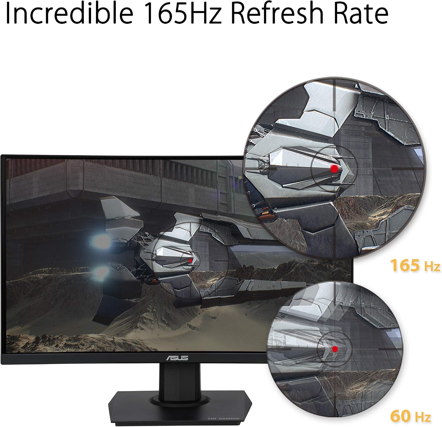 ASUS TUF Gaming 23.6' 1080P Curved Monitor (VG24VQE) - Full HD, 165Hz, 1ms, Extreme Low Motion Blur, Adaptive-Sync, FreeSync Premium, Shadow Boost, VESA Mountable, DisplayPort, HDMI