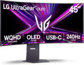 LG 45GX900A-B 45-Inch Ultragear WQHD (3440 x 1440) OLED Curved Gaming Monitor, 240Hz, 0.03ms, NVIDIA G-Sync, VESA DisplayHDR True Black 400, HDMI 2.1, DisplayPort, USB Type-C PD 65W, Black