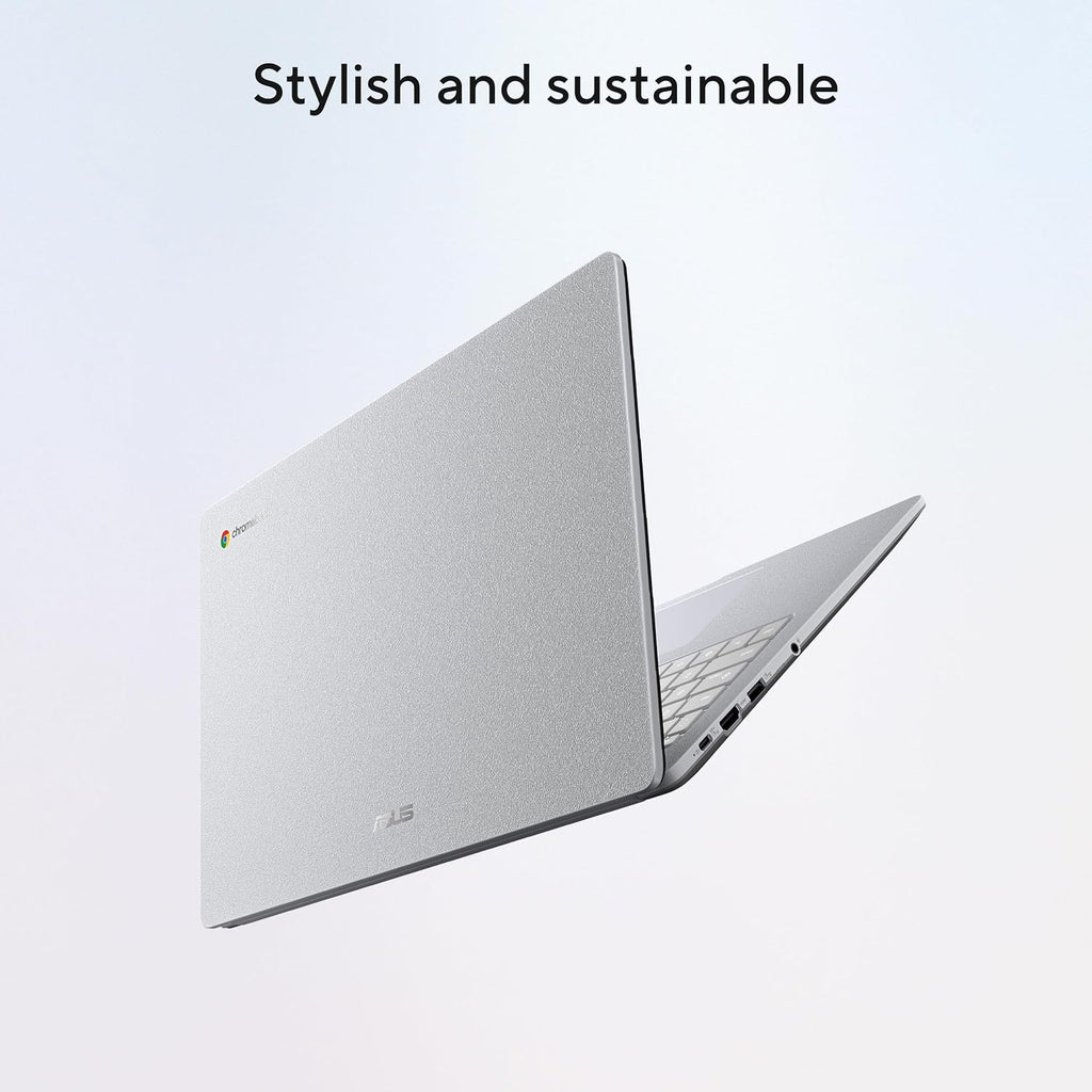 ASUS Chromebook CX15 Laptop, 15.6' FHD Anti-Glare Display, Intel Celeron N4500 Processor, 128GB Storage, 8GB RAM, ChromeOS, Pure Grey, CX1505CKA-AS88F-PG