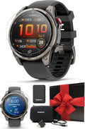 Garmin Fenix 8 Pro AMOLED Sapphire (47mm, Titanium/Graphite) Multisport GPS Smartwatch Bundle - 1.4' Touchscreen, inReach Technology with PlayBetter Charger, Screen Protectors, Adapter & Case