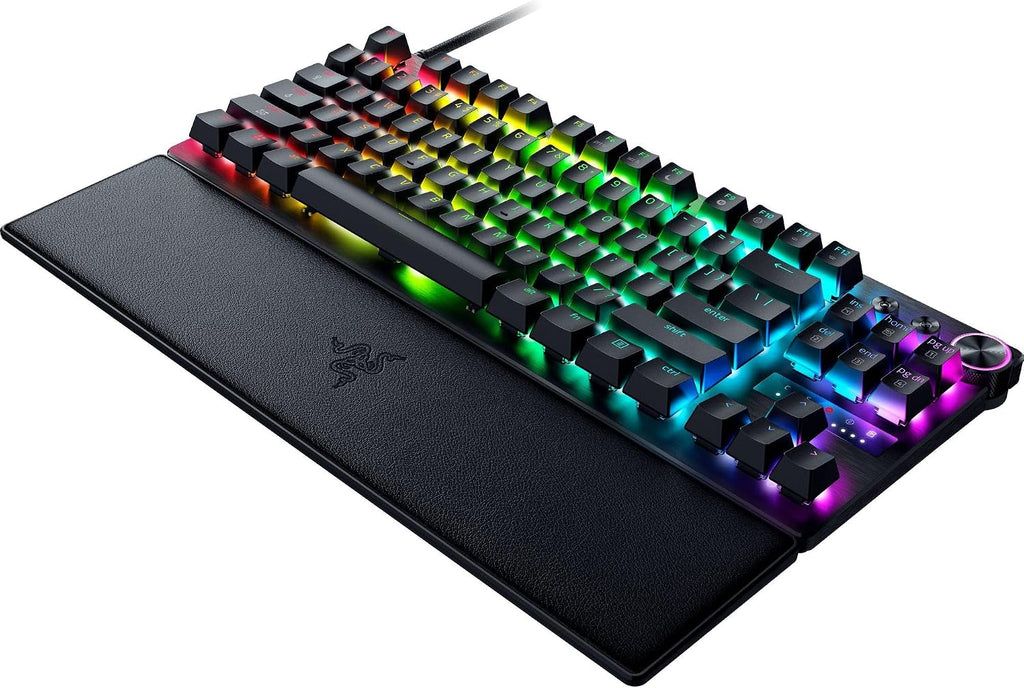 Razer Huntsman V3 Pro TKL 8KHz Esports Gaming Keyboard: Analog Optical Switches Gen 2-8000 Hz Polling Snap Tap - Rapid Trigger - Adjustable Actuation - Media Controls - PBT Keycaps - Black