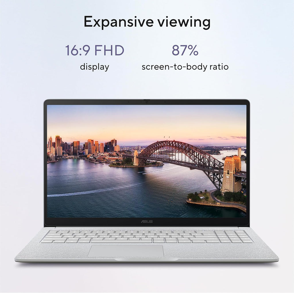 ASUS Chromebook CX15 Laptop, 15.6' FHD Anti-Glare Display, Intel Celeron N4500 Processor, 128GB Storage, 8GB RAM, ChromeOS, Pure Grey, CX1505CKA-AS88F-PG