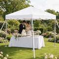 Party Tents Direct 10x10 Heavy-Duty Waterproof Canopy Tent, White Vinyl Commercial Frame Tent with Galvanized Steel Poles, Outdoor Gazebo Pavilion for Weddings Parties Events Camping and Trade Shows