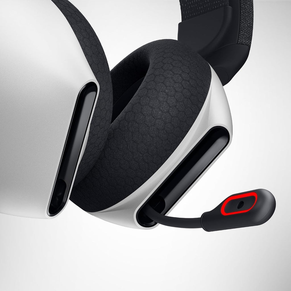 Alienware Tri-Mode Wireless Gaming Headset AW725H - Wired/Wireless, Bluetooth 5.3, Audio Output - 20 Hz, Mini-Phone (3.5mm), Battery Talk Time Up to 55 Hrs (Bluetooth), Lunar Light