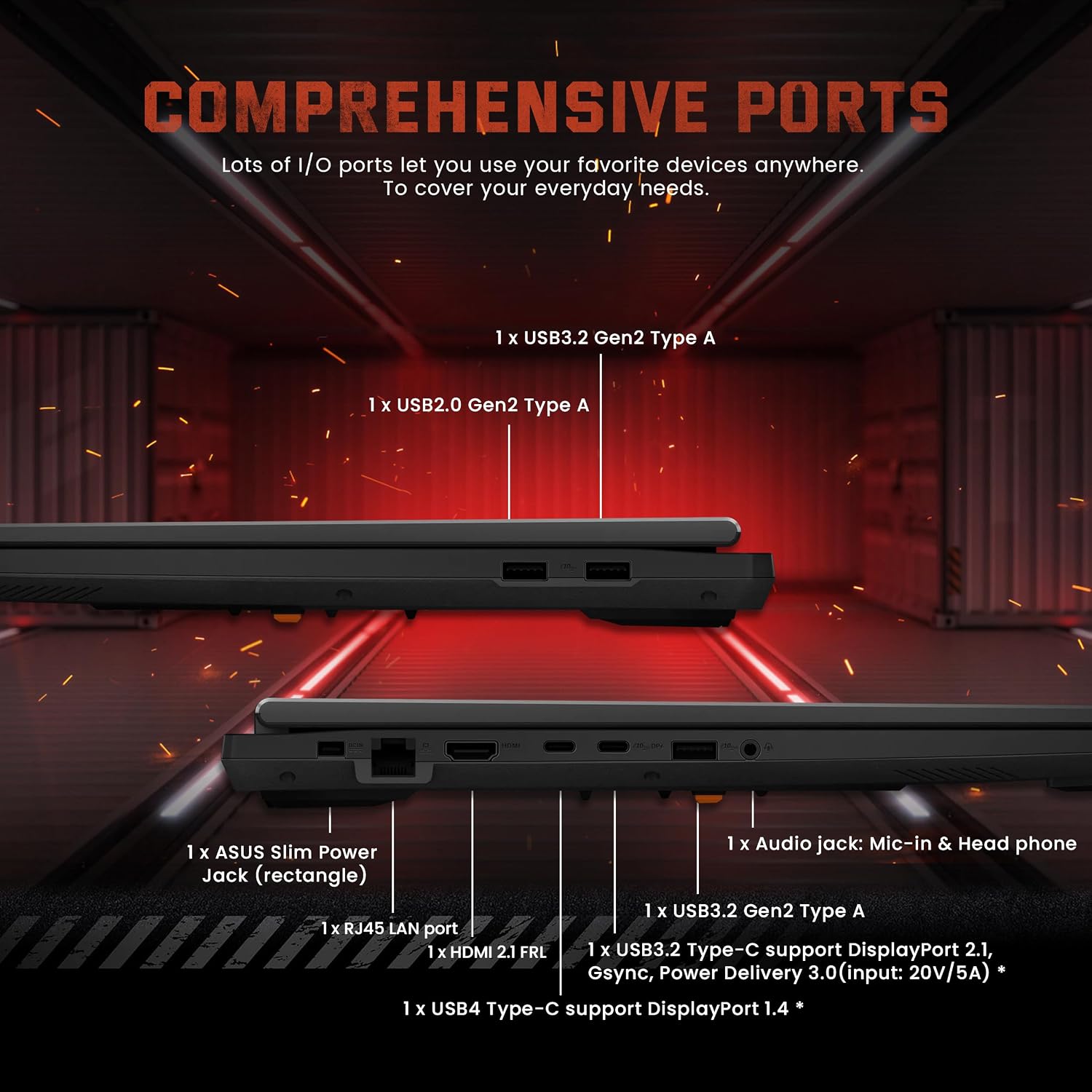 ASUS TUF A18 18' WUXGA 144Hz Gaming Laptop, AMD Ryzen 7 260, NVIDIA GeForce RTX 5060, 16GB DDR5, 1TB SSD, RGB Backlit Keyboard, Copilot, FHD IR Camera, Wi-Fi 6E, Win 11, Gray, 1TB Docking Station Set
