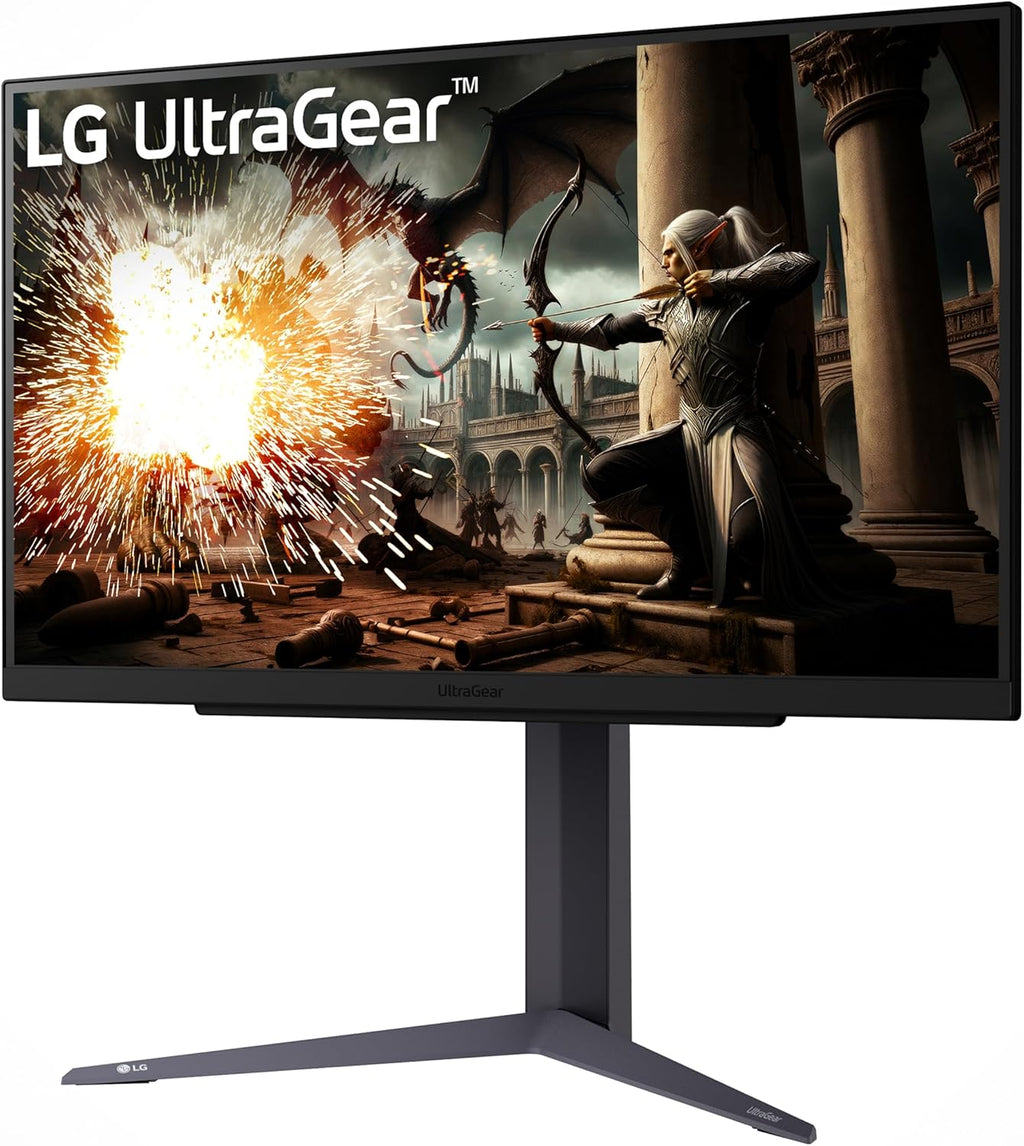 LG 27GS75Q-B 27-inch Ultragear QHD (2560x1440) Gaming Monitor, 180Hz (O/C 200Hz), 1ms, IPS, NVIDIA G-SYNC Compatible, AMD FreeSync, HDR10, Tilt/Height/Pivot Stand, HDMI, DisplayPort, Black