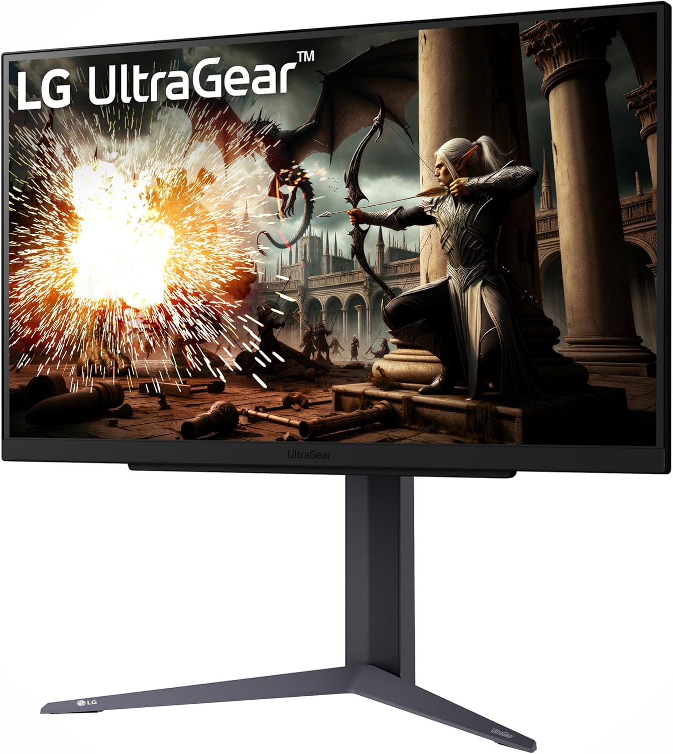 LG 27GS75Q-B 27-inch Ultragear QHD (2560x1440) Gaming Monitor, 180Hz (O/C 200Hz), 1ms, IPS, NVIDIA G-SYNC Compatible, AMD FreeSync, HDR10, Tilt/Height/Pivot Stand, HDMI, DisplayPort, Black