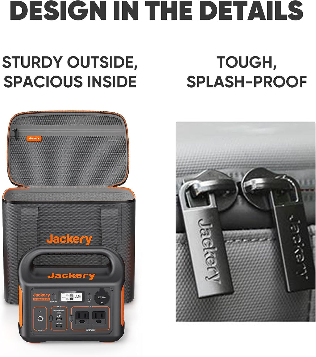 Jackery Portable Power Station Explorer 300 with Carrying Bag, 292Wh Backup LiFePO4 Battery, Solar Generator for Outdoors Camping Travel Hunting Blackout (Solar Panel Optional)