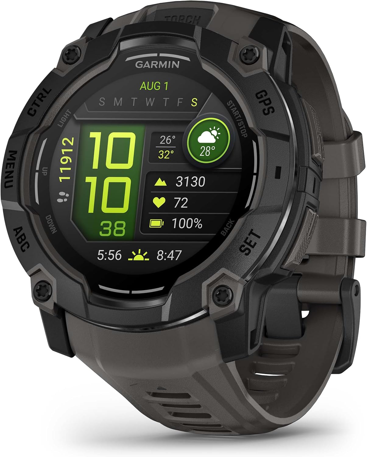 PlayBetter Garmin Instinct 3 50mm (Black/Charcoal) AMOLED Rugged Outdoor GPS Smartwatch Bundle - Metal Bezel, Built-in Flashlight, Long Battery Life Portable Charger & HD Screen Protectors