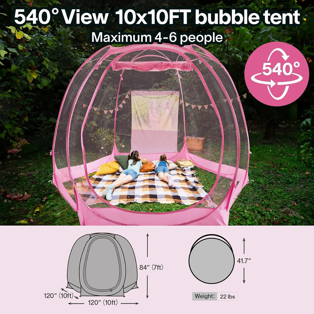 All Weather Proof Pod Pop Up Bubble Tent for 3-8 People, Large Oversize Dome House, Cold Protection Camping Tent, Winter Instant Igloo for Outdoor Activities