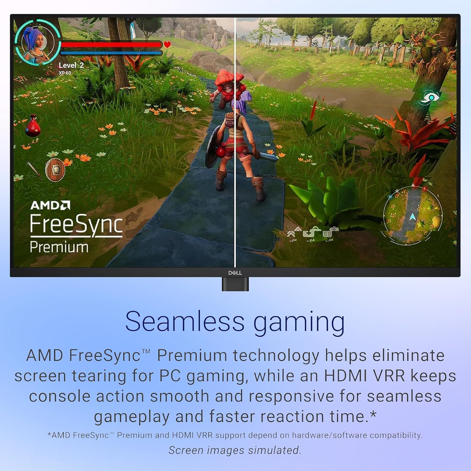 Dell G27 Series Gaming Monitor - 27' FHD (1920x1080) 240 Hz 16:9 Display, 0.5ms Response time, 99% RGB Display AMD FreeSync, 2X HDMI, Anti Glare, DisplayPort 1.4, Tilt Adjustable - Black