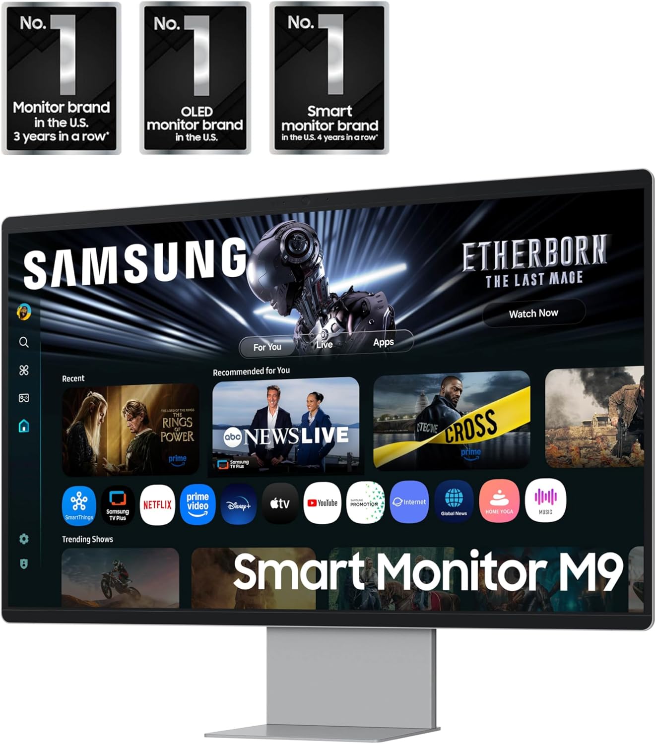Samsung 32' OLED M9 (M90SF) Smart Monitor with 4K QD-OLED, 165Hz, 0.03ms, Gaming Hub, Samsung Vision AI, 3 Yr Warranty, LS32FM902SNXZA, 2025