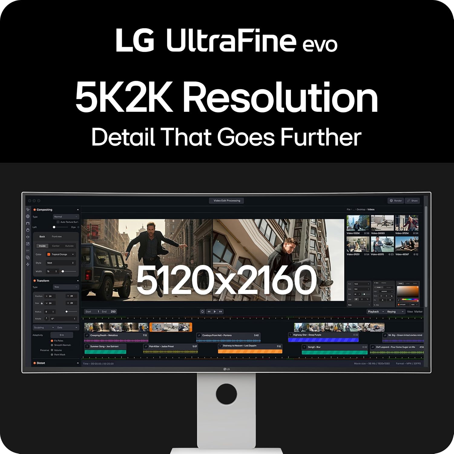 LG 40U990A-W 40-inch Ultrafine evo 5K2K WUHD (5120 x 2160) Nano IPS Curved Monitor, Thunderbolt 5, DisplayHDR 600, Built-in Speaker, 120Hz, HDMI 2.1, DP 2.1, USB C, Tilt/Height/Swivel Stand, White