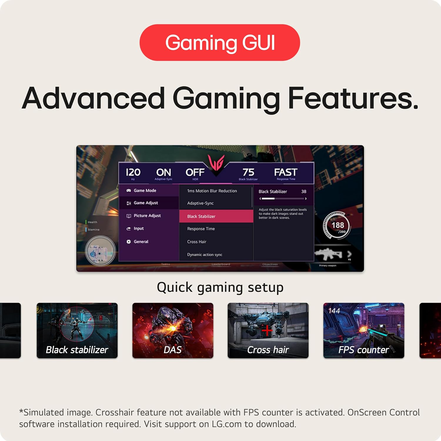 LG 27' Ultragear 4K UHD (3840x2160) Gaming Monitor, 144Hz, 1ms, VESA DisplayHDR 400, G-SYNC and AMD FreeSync Premium, HDMI 2.1, DisplayPort, 4-Pole HP Out DTS HP:X, Tilt/Height/Pivot Stand, Black