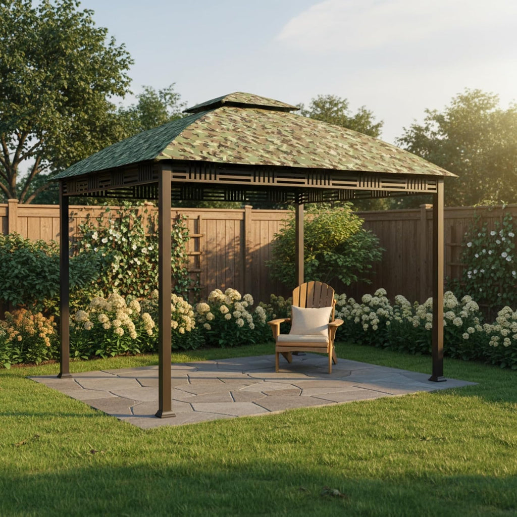 Garden Winds Durable 350 Replacement Canopy Top Compatible with Westbrook 10' x 12' Gazebo Model A101007903 - Camo Green