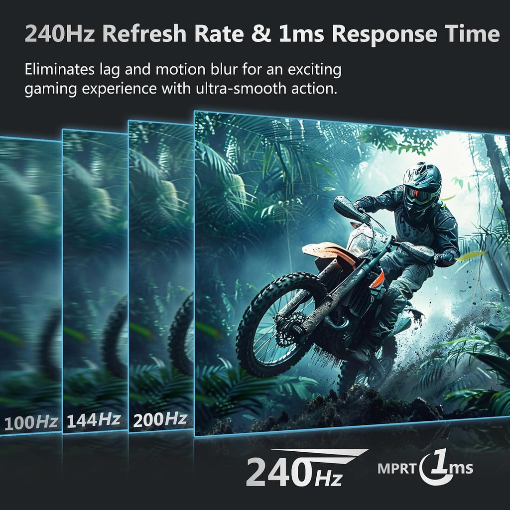Z-Edge 27 Inch 240Hz Gaming Monitor, 2K QHD 1440P, Fast IPS Computer Monitor, 1ms MPRT, 120% sRGB, 400nits, UG27QS 2X DP 1.4 Ports and 2X 2.0 HDMI Ports