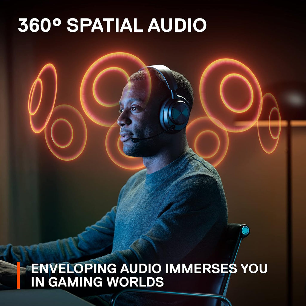 SteelSeries Arctis Nova Pro Wireless Multi-System Gaming Headset - Premium Hi-Fi Drivers - Active Noise Cancellation - Infinity Power System - ClearCast Mic (Renewed)