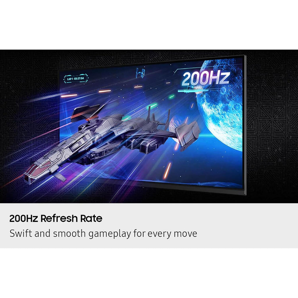 SAMSUNG 27' Odyssey G5 G53F QHD Resolution Gaming Monitor, HDR10, 200Hz Refresh Rate, IPS Panel, AMD FreeSync™ Premium, Black Equalizer, Auto Source Switch, LS27FG53DENXZA