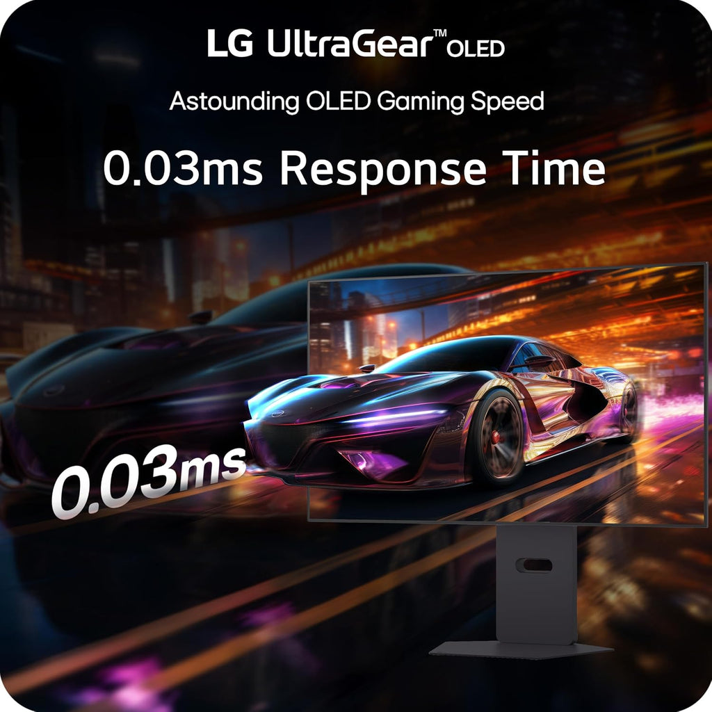 LG 32GX870A-B 32-inch Ultragear 4K UHD (3840 x 2160) OLED Gaming Monitor, Dual-Mode, 240Hz, 0.03ms, NVIDIA, AMD FreeSync Premium Pro, VESA DisplayHDR True Black 400, USB Type-C, DP2.1