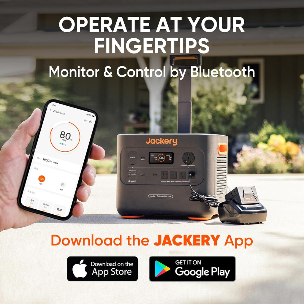 Jackery Portable Power Station Explorer 2000 Plus, 2042Wh Solar Generator, Compatible with Solar Panel for Outdoor RV Camping & Emergency (Renewed)