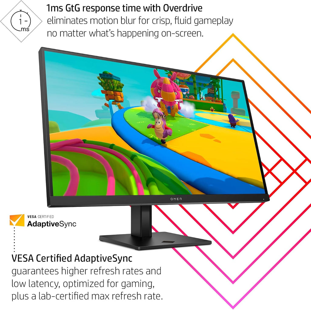 HP OMEN 27q QHD 165Hz Gaming Monitor, QHD Display (2560 x 1440), IPS Panel, 99% sRGB, 95% DCI-P3, 16:9, AMD FreeSync Premium Technology, 27q (2023)