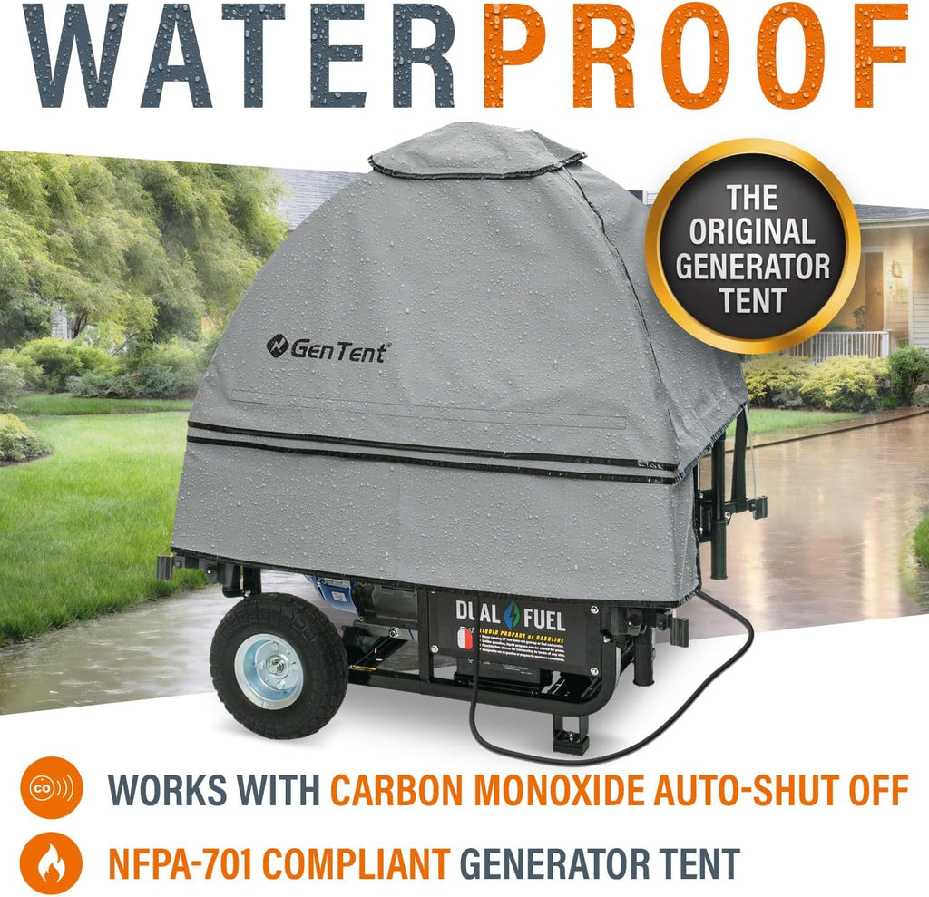 GenTent Open Frame Running Cover - Universal Adapter Kit Generator Tent (Slate, Original - Standard)